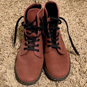 Red Canvas Doc Martens
